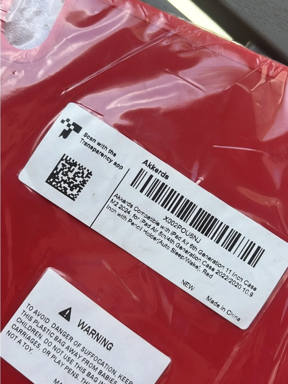 Red Protective Tablet Case - Slim Fit